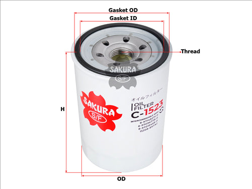 Sakura OIL FILTER FITS Z775 WCO25 8-97096778-0 C-1523