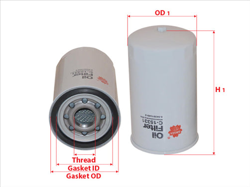 Sakura OIL FILTER FITS Z475 Z705 8-94391049-2 C-15331
