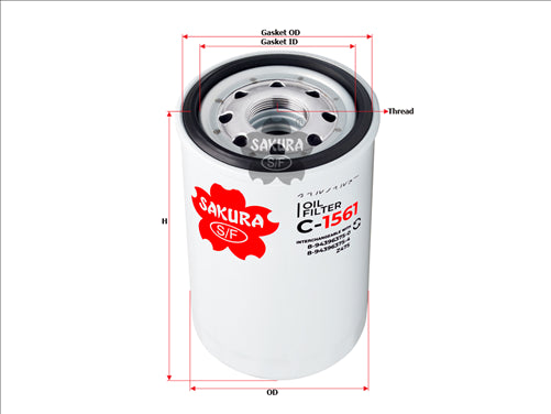Sakura OIL FILTER FITS Z475 WZ475 C-1513 C-1561