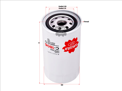Sakura OIL FILTER FITS Z134 WZ134NM C-1806