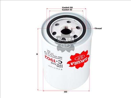 Sakura OIL FILTER FITS Z141 FO1207 C-1902
