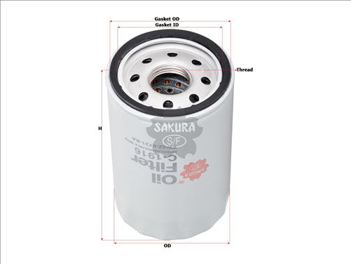 Sakura OIL FILTER FITS WCO9 E AZ1354 C-1916