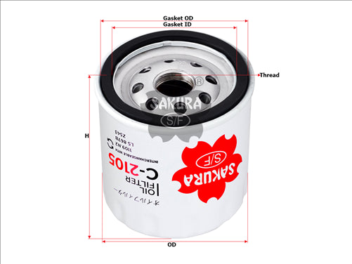 Sakura OIL FILTER FITS Z543 C-2105