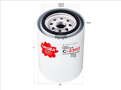 Sakura OIL FILTER FITS Z30 WZ30 C-8002 FO1003 C-2302