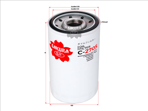 Sakura OIL FILTER FITS P550596 4484495 C-2705