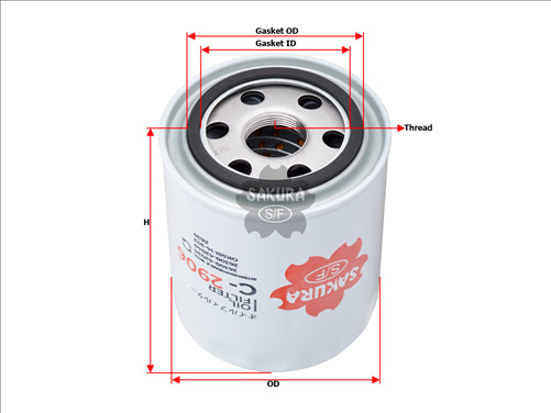 Sakura OIL FILTER FITS Z630 WCO57 C-2906