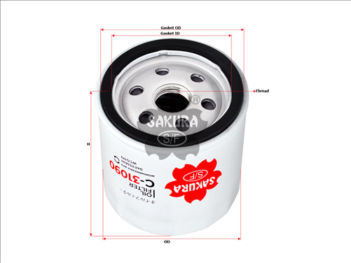 Sakura OIL FILTER FITS WCO179 W712/95 H317W01 04E115561H C-31090