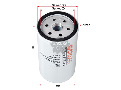 Sakura OIL FILTER FITS Z103 C-5103