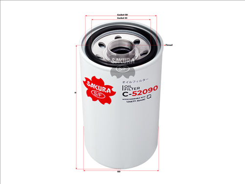 Sakura OIL FILTER FITS YANMAR 16510-29F00 C-52090