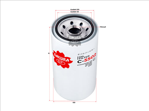 Sakura OIL FILTER FITS LF691A 1R0716 C-5502