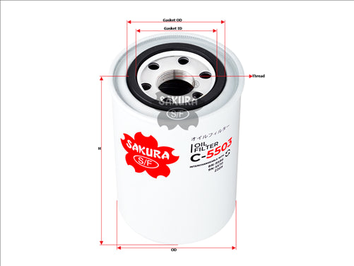 Sakura OIL FILTER (Z209 P555570)  C-5503