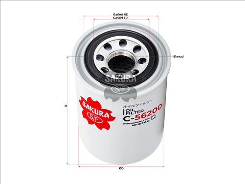 Sakura OIL FILTER FITS HF8144 LF14000NN C-56200
