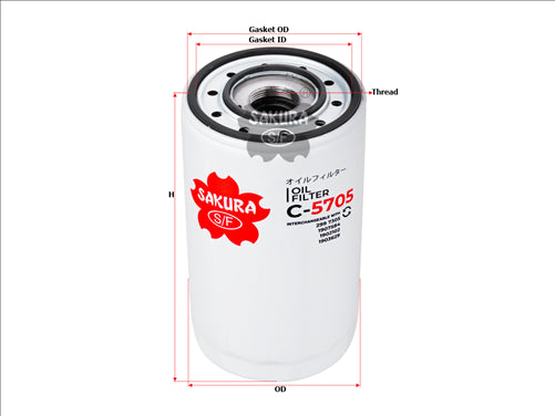 Sakura OIL FILTER FITS P550342 1902102 C-5705