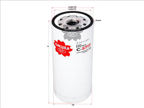 Sakura OIL FILTER FITS P550425 4775565 C-5702-2 C-5717