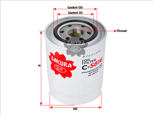 Sakura OIL FILTER FITS ME202472 ME215002 C-5816