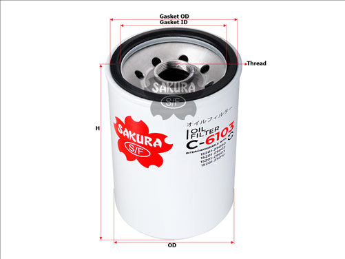 Sakura OIL FILTER FITS Z473 WZ473 C-6103