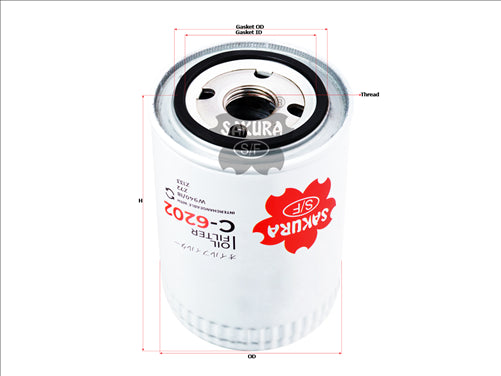 Sakura OIL FILTER FITS Z72 FO1275 C-6202