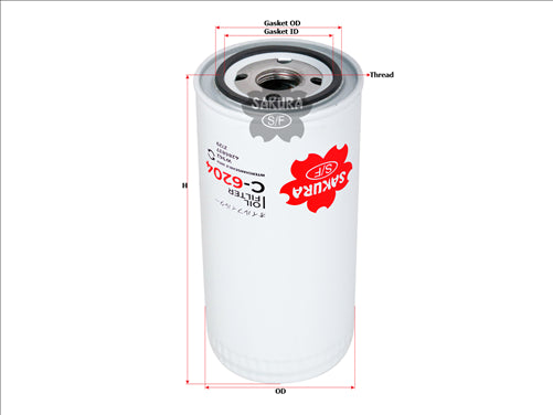 Sakura OIL FILTER FITS Z129 WCO69 1173430 C-6204