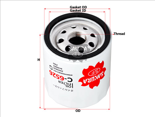 Sakura OIL FILTER FITS Z160 WZ160 92142006 C-6526