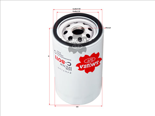 Sakura OIL FILTER FITS Z131A WZ131 C-8011