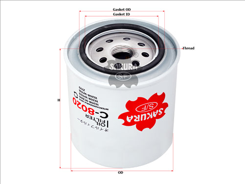 Sakura OIL FILTER FITS Z170 WZ170 FO1063 C-8020