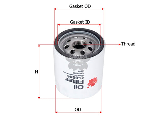 Sakura OIL FILTER FITS Z585 WZ585 C-8046