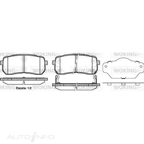 BRAKE PADS REAR KIA CARNIVAL III 06> P13883.02