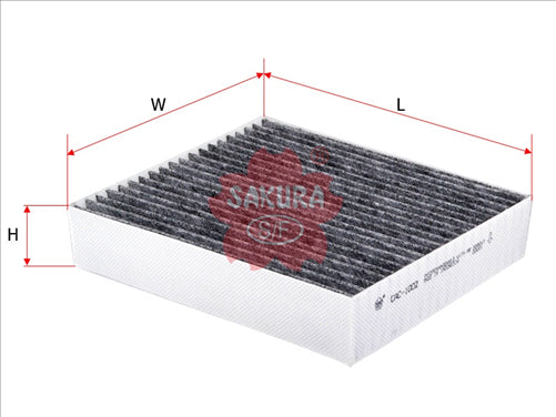 Sakura CABIN FILTER FITS WACF0178 MR958017 CARBON ACTIVATED CAC-1002