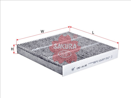 Sakura CABIN FILTER FITS RCA251P WACF0106 CARBON ACTIVATED CAC-16130
