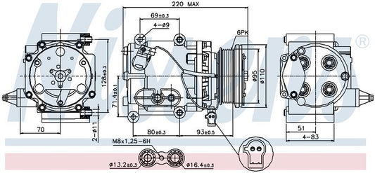 JAYAIR COMPRESSOR FORD MONDEO 1/01-9/07 2.0LT 2.5LT 3.0LT V6 CM5721