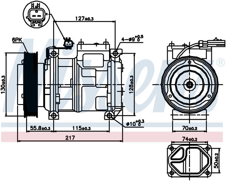 Nissens COMPRESSOR JEEP GRAND CHEROKEE 4.0L 93-98 10PA17C CM5820N