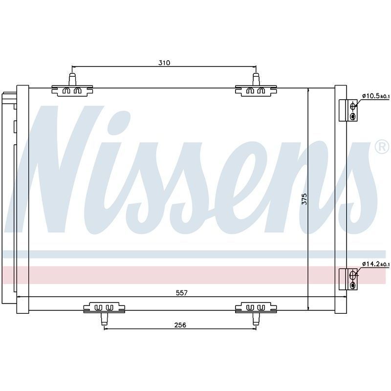 Nissens CONDENSER PEUGEOT 207 2006- PEUGEOT 208 10/12'- CITROEN C3 CN5522N