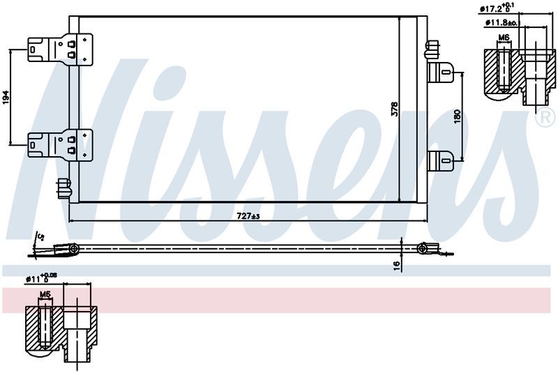Nissens CONDENSER RENAULT MASTER X70 2.4L DSL 07-11 CN6102N