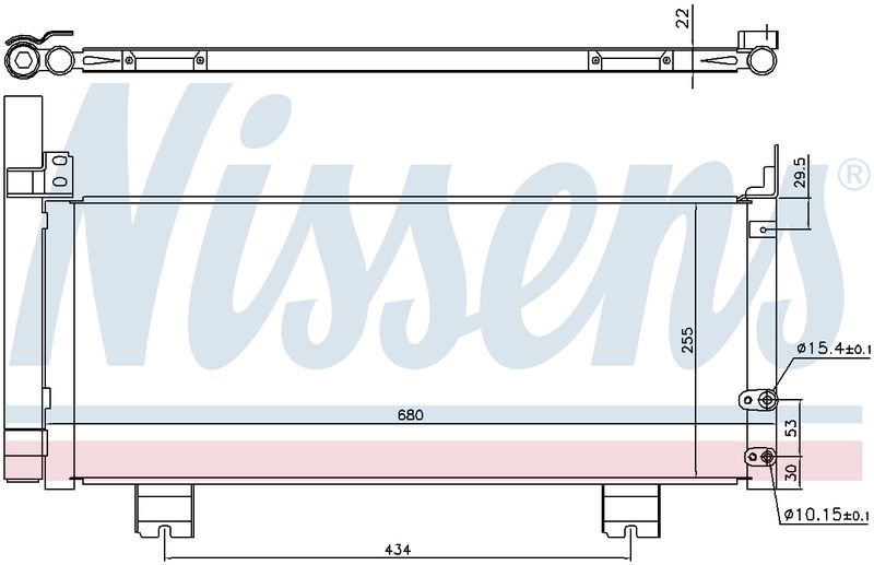 Nissens CONDENSER LEXUS GS300H AWL10, GS350 GRL10, GS450 GWL10 12-ON CN6106N
