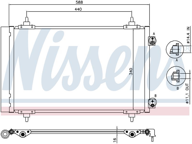 JAYAIR CONDENSER FIAT SCUDO 4/08- PEUGEOT EXPERT 8/08-CITROEN DISPATCH CN6563