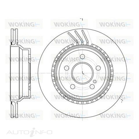 WOKING BRAKE DISC REAR MERCEDES 300mm W211 - D6760.10