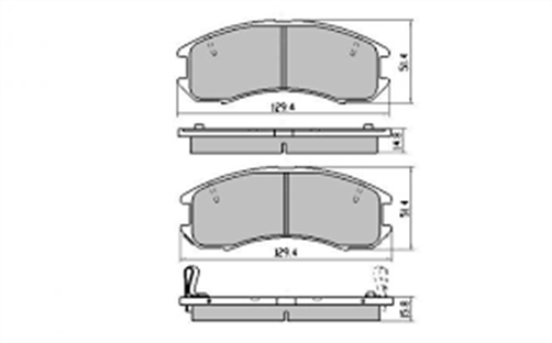FRONT DISC BRAKE PADS - MAZDA CAPELLA GD,GV 87-97 DB1114XP