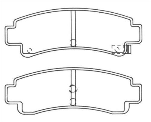 REAR DISC BRAKE PADS - NISSAN PULSAR SENTRA SUNNY N13 87-91 DB1118F