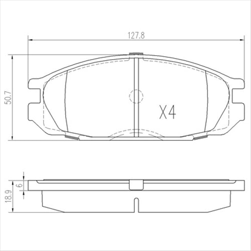 FARGO REAR BRAKE PADS NISSAN PATROL SAFARI VANETTE 87-99 DB1146F