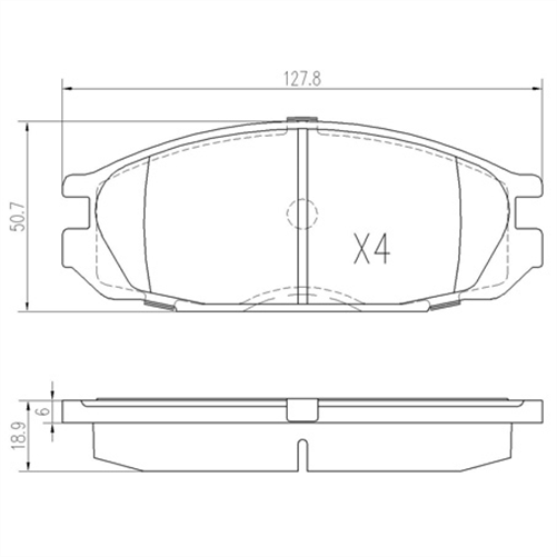 XP REAR DISC BRAKE PADS - NISSAN PATROL SAFARI VANETTE