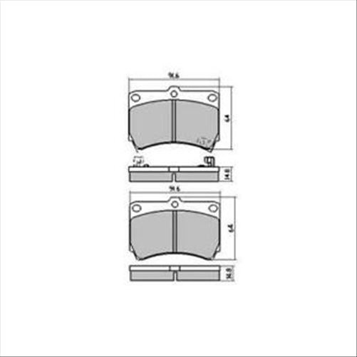 PROSELECT FRONT BRAKE PADS - FORD/MAZDA LASER 323 CERAMIC 89-95