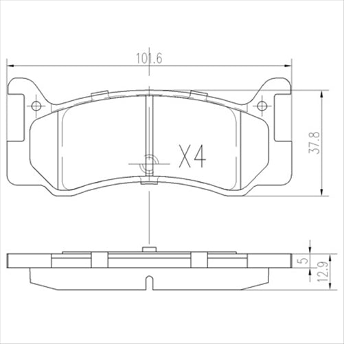 REAR BRAKE PADS FORD MAZDA DAIHATSU LASER 323 BG BF 89-94 DB1159F
