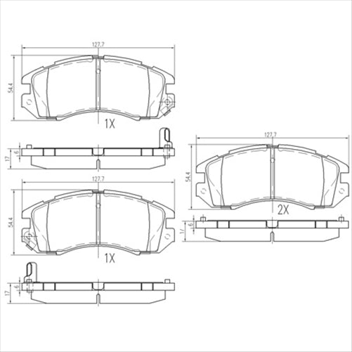 FRONT BRAKE PADS SUBARU LEGACY DB1185F