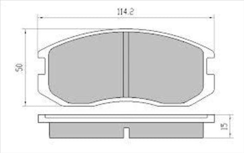 PROSELECT FRONT BRAKE PADS - MITSUBISHI LANCER CA CB CERAMIC 90-94