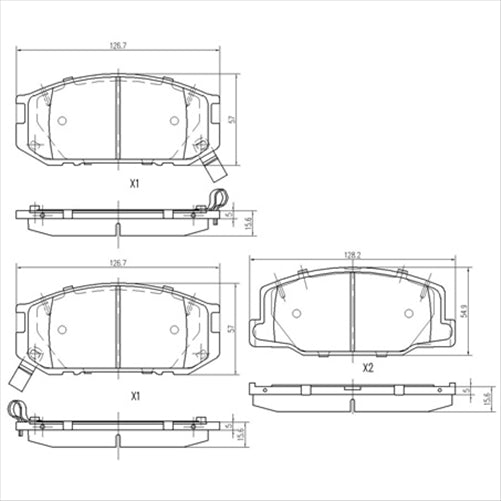FRONT BRAKE PADS TOYOTA PREVIA ESTIMA LUCIDA DB1208F