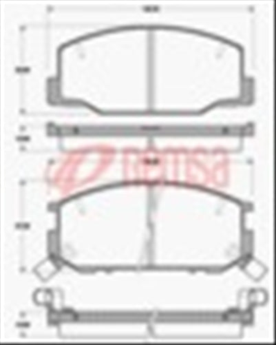 DB1208 E FRONT DISC BRAKE PADS - TOYOTA PRE TCR10,11,20 90-00 015212
