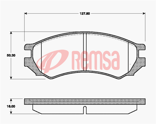 Remsa FRONT DISC BRAKE PADS - NISSAN PULSAR N16 00-06 DB1214 E