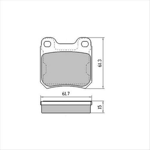 PROSELECT REAR DISC BRAKE PADS - HOLDEN OMEGA 92-95 SAAB 9-3