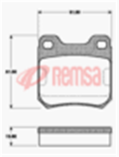 Remsa REAR DISC BRAKE PADS - HOLDEN OMEGA 92-94 DB1273 E