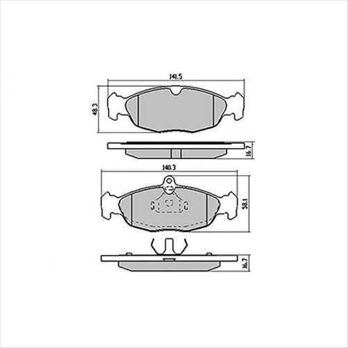 FRONT BRAKE PADS - HOLDEN ASTRA VECTRA CERAMIC 91-98 DB1275PS